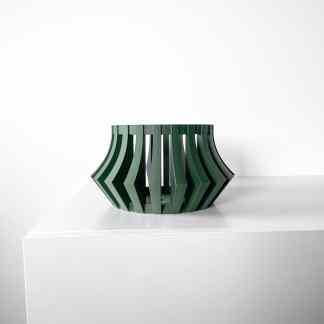 3D printed green furniture piece showcasing innovative design and craftsmanship.