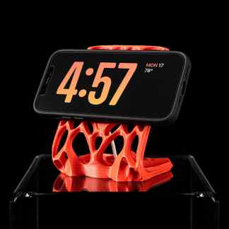 High-quality 3D printed smartwatch holder showcasing innovative design and craftsmanship.
