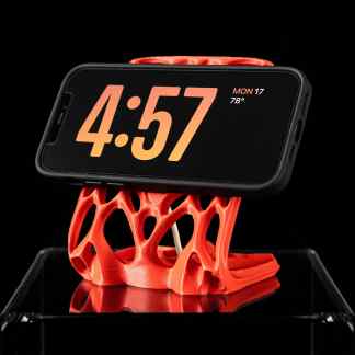High-quality 3D printed watch stand supporting smartphone display, showcasing innovative 3D printing design.