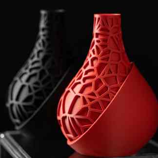 3D printed vase with detailed geometric lattice design for home decor, produced by AM Square 3D.