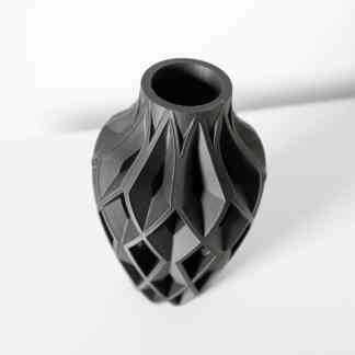 High-quality 3D printed vase with intricate lattice design, showcasing advanced additive manufacturing.