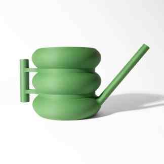 High-quality 3D-printed green watering can, eco-friendly design, perfect for gardening.