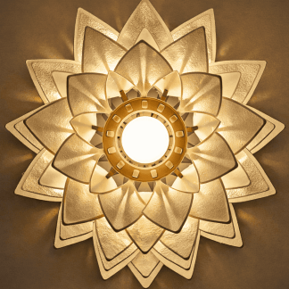 Decorative 3D petal lamp with intricate design, ideal for modern home decor.