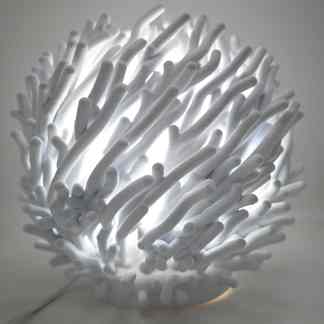 Coral lamp with intricate coral-inspired 3D structure, ideal for contemporary home decor.